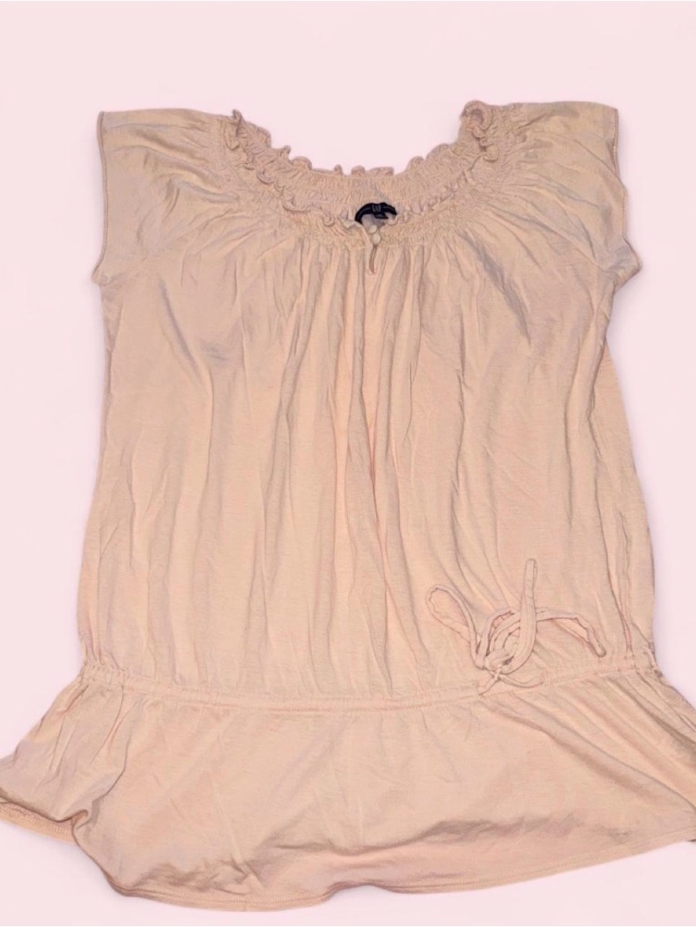 Y2K Gap Cream babydoll blouse